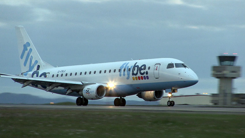 Flybe´s first flight from Birmingham to Keflavik Airport
